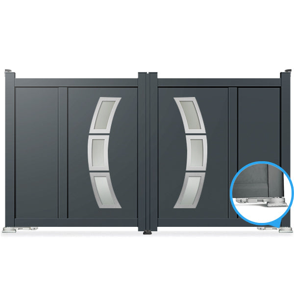 Portail aluminium motorisation intégrée - Caïus