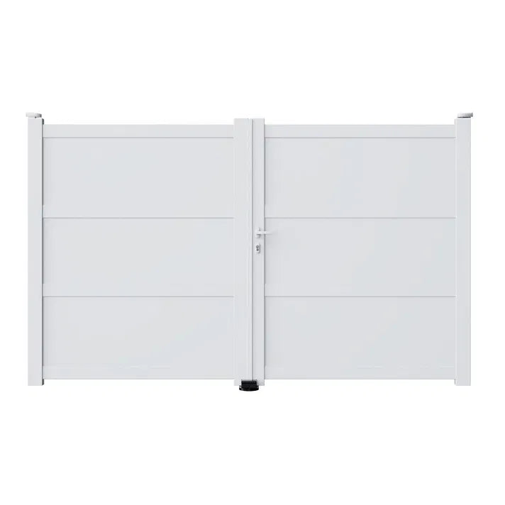 Portail coulissant plein en aluminium - Nemo