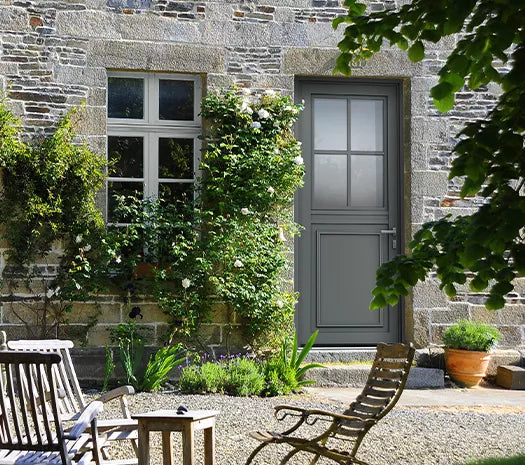 Porte d'entrée bois / aluminium 67mm - Armoi