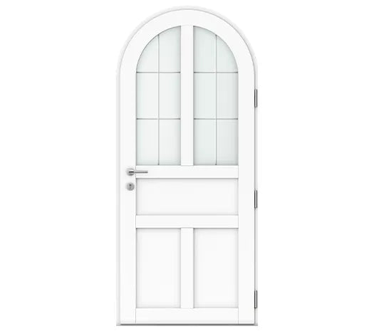 Porte d'entrée bois / aluminium cintrée - Meriane