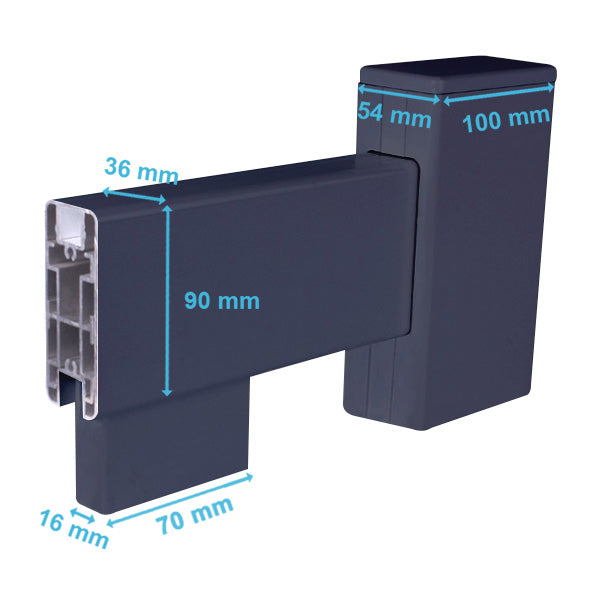 Portail aluminium droit semi-ajouré - Kallisto