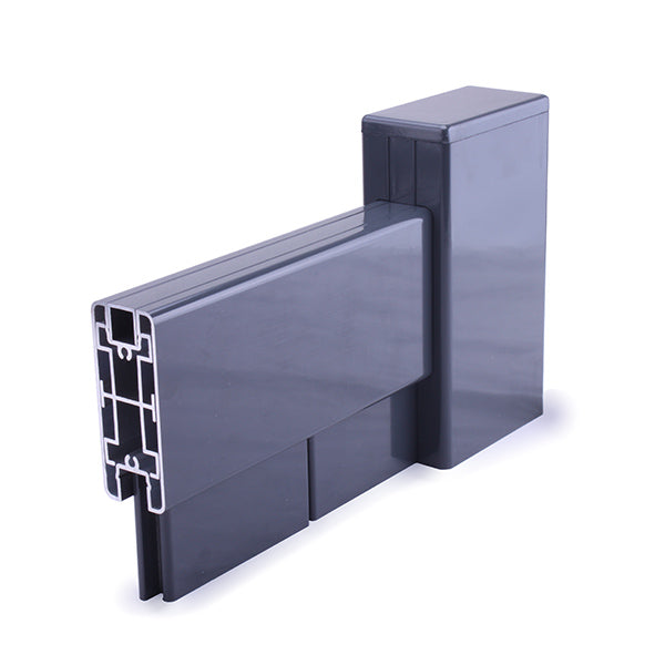 Portail aluminium droit semi-ajouré - Rucha