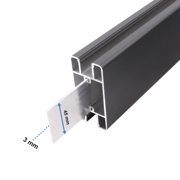 Portail aluminium droit asymétrique - Ceibo