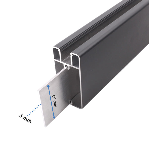 Portail aluminium coulissant semi-modern - Perseus