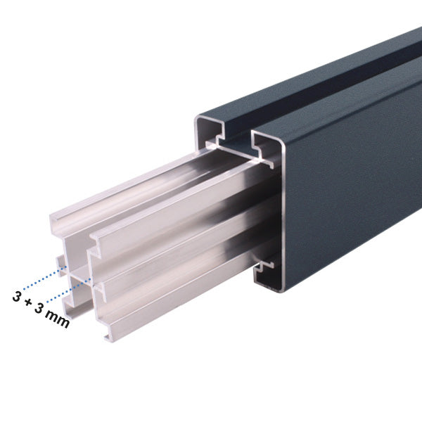 Portail aluminium droit semi-ajouré - Kallisto