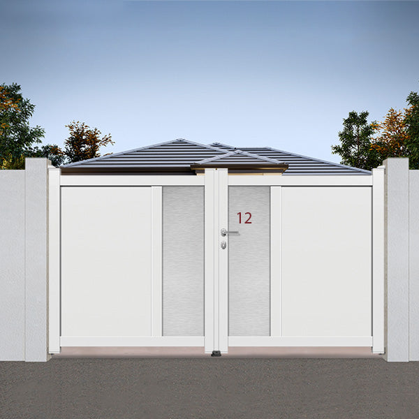 Portail aluminium battant design - Isaac