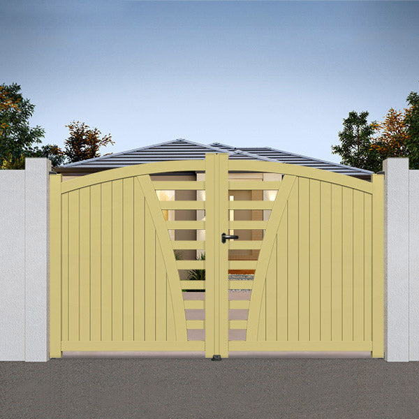 Portail aluminium bombé semi-ajouré - Sirius