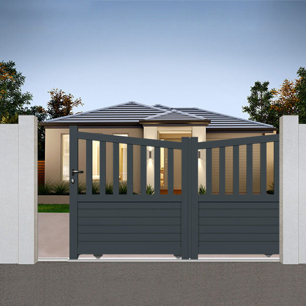 Portail aluminium coulissant biaisé - Eridanus