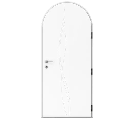 Porte d'entrée bois / aluminium - Colombe Cintrée
