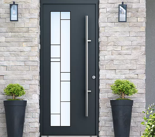 Porte d'entrée bois / aluminium - Duplex