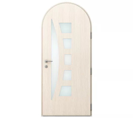 Porte d'entrée bois / aluminium - Hakea Cintrée