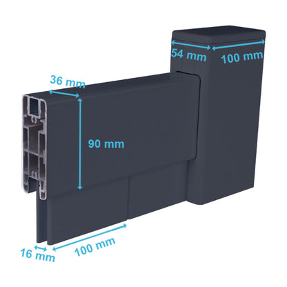Portail aluminium asymétrique - Ulysse