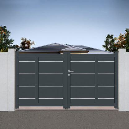 Portail aluminium battant design - Phinée