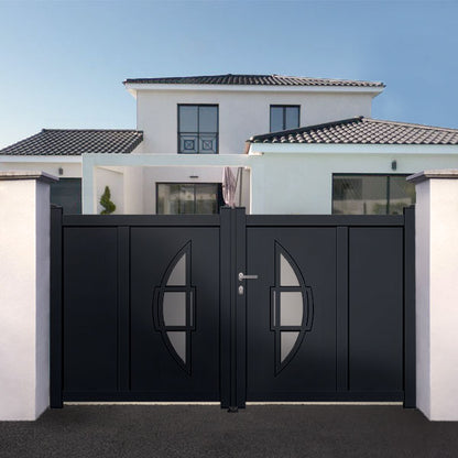 Portail aluminium battant design - Procas