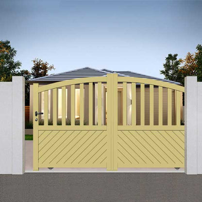 Portail aluminium coulissant bombé - Cepheus