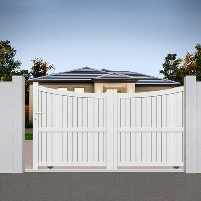 Portail aluminium coulissant incurvé - Themis
