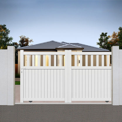 Portail aluminium coulissant semi-modern - Carina