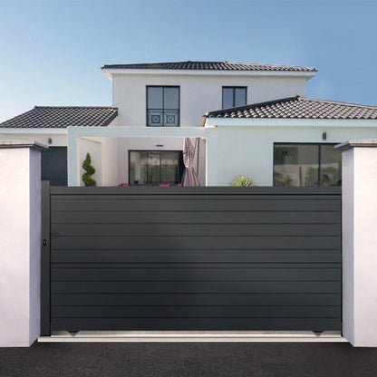 Portail aluminium coulissant semi-modern - Pegasus