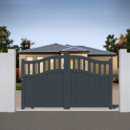 Portail aluminium coulissant semi-modern - Pictor