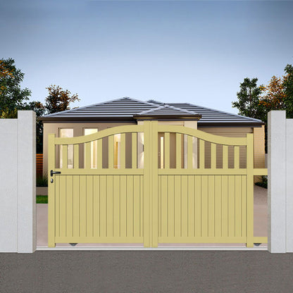 Portail aluminium coulissant semi-modern - Vela