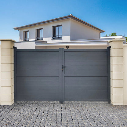 Portail aluminium droit plein - Kosmas