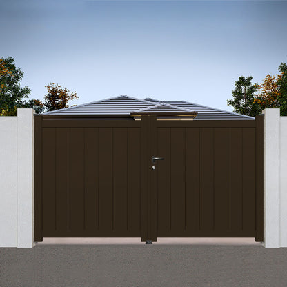 Portail aluminium droit plein - Syrma