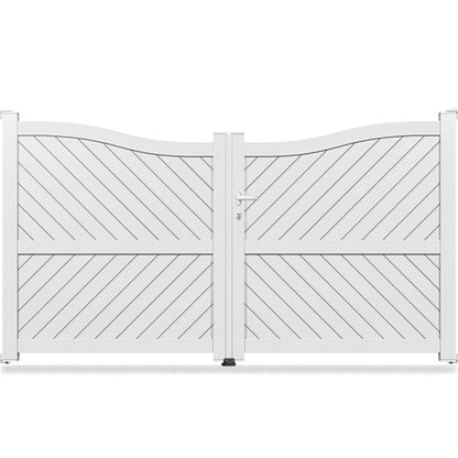 Portail aluminium CDG inversé fougère - Ares