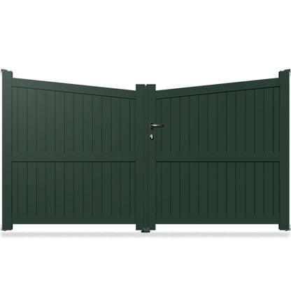 Portail aluminium biaisé plein - Nyx