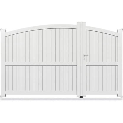 Portail aluminium bombé asymétrique - Cronos