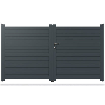 Portail battant aluminium droit plein - Gaïa