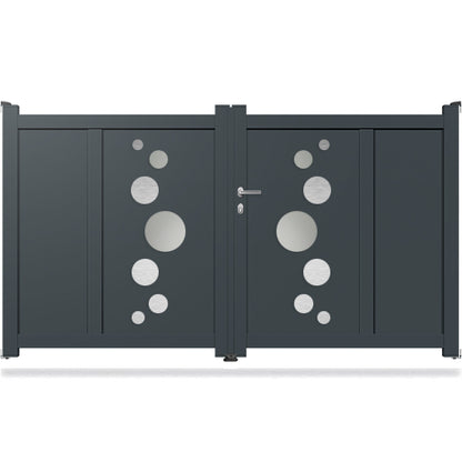 Portail aluminium battant design - Athos