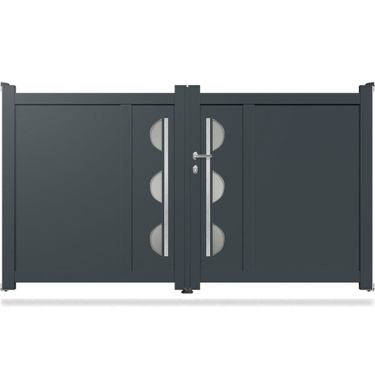 Portail aluminium battant design - Icare