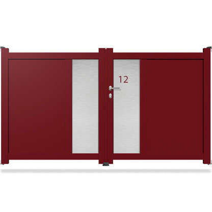 Portail aluminium battant design - Isaac