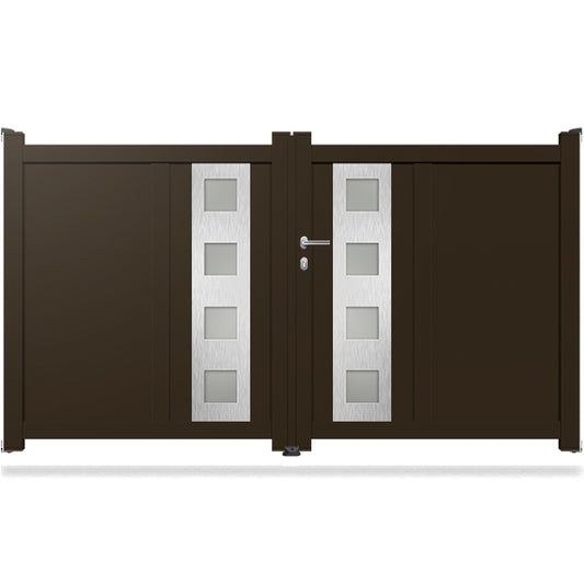 Portail aluminium battant design - Nérée