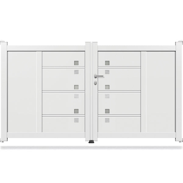 Portail aluminium battant design - Nicomède