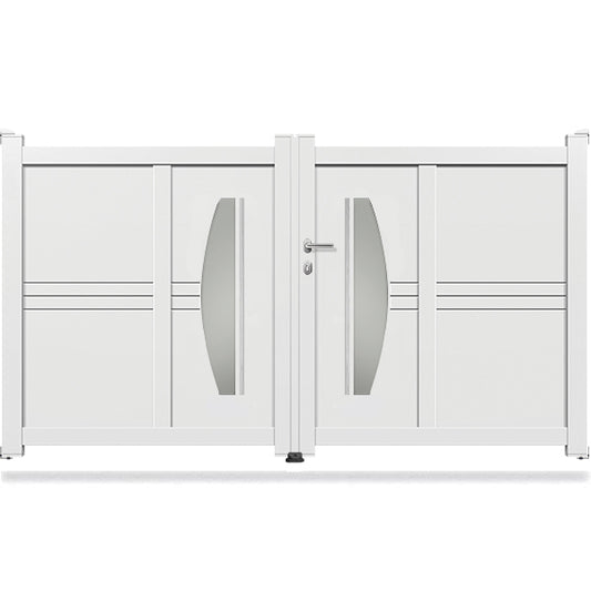 Portail aluminium battant design - Noa