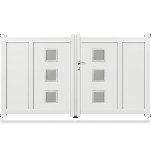 Portail aluminium battant design - Ouréa