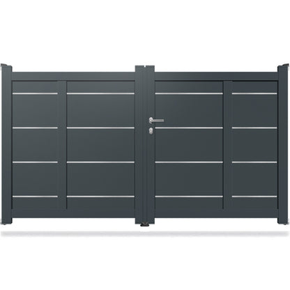 Portail aluminium battant design - Phinée
