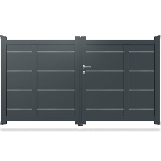 Portail aluminium battant design - Phinée