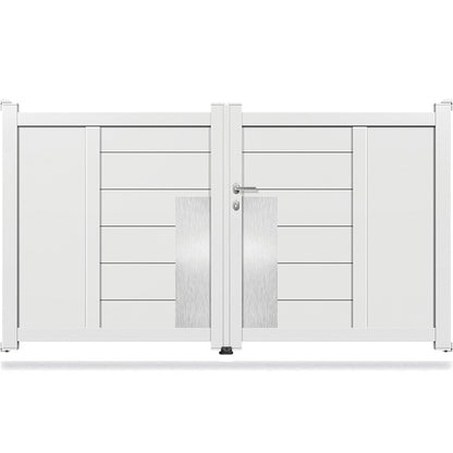 Portail aluminium battant design - Priam