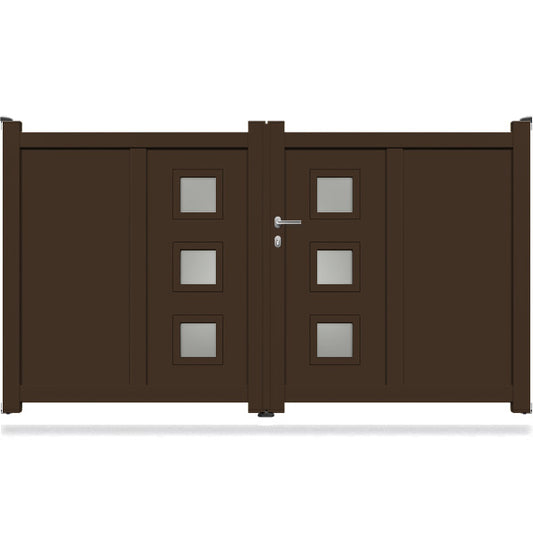 Portail aluminium battant design - Sophocle