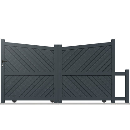 Portail aluminium coulissant biaisé - Cetus