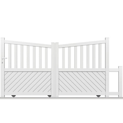 Portail aluminium coulissant biaisé - Gemini