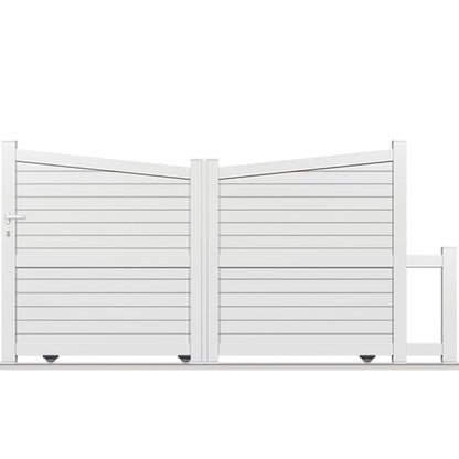 Portail aluminium coulissant biaisé - Sagitta