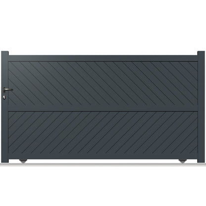 Portail aluminium coulissant fougère - Minos
