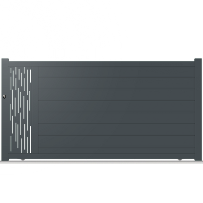 Portail aluminium coulissant semi-modern - Antinous