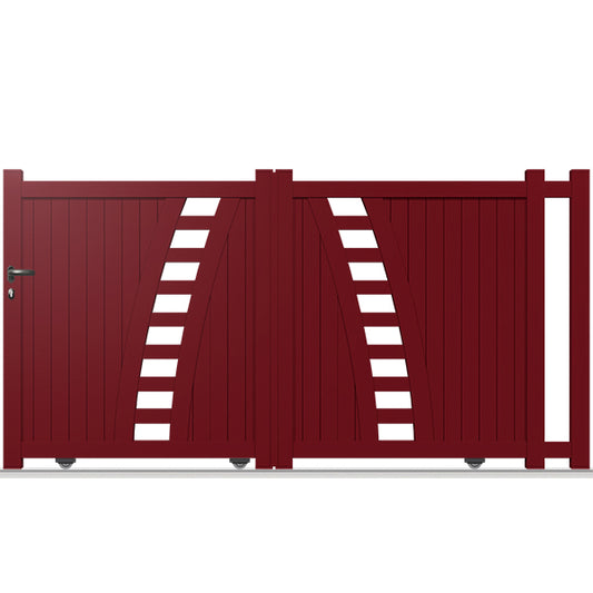 Portail aluminium coulissant semi-modern - Antlia