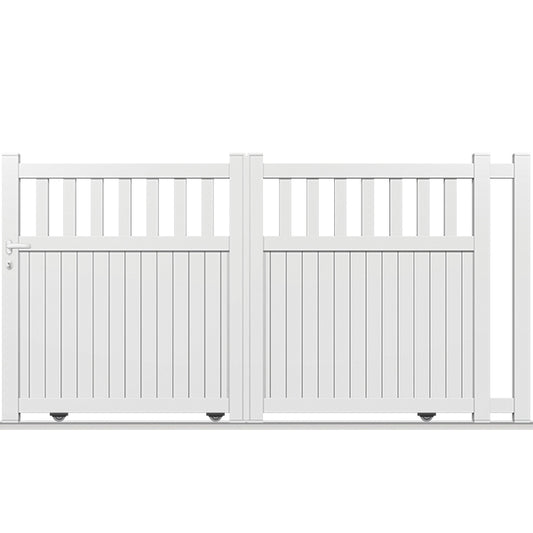 Portail aluminium coulissant semi-modern - Carina