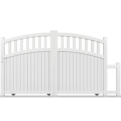 Portail aluminium coulissant semi-modern - Fornax