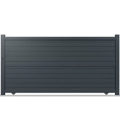 Portail aluminium coulissant semi-modern - Pegasus